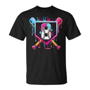 Camiseta de Béisbol con Diseño de Helado para Niños de 8 Años, Regalo Personalizado Promocional para Jóvenes Fanáticos del Deporte - Product Image 1