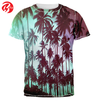 T-shirts à manches courtes avec impression par sublimation pour hommes T-shirt à col rond imprimé 100% coton coupe ample pour hommes