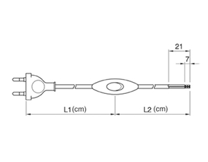 Cavo di collegamento da 1,5 m con interruttore di ingresso trasparente (Koala AR5331553) - Product Image 3