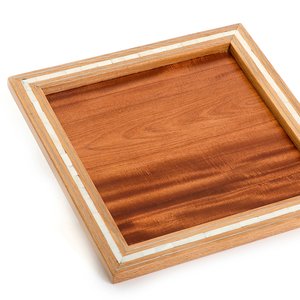 Decorative Wooden Tray Featuring Mother Of Pearl Inlay Ideal For Ramadan <b>Eid</b> Snacks <b>Gift</b> Display Or Hospitality Presentation - Product Image 3