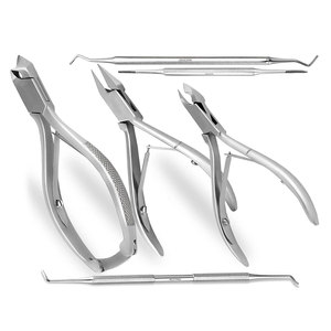 Set de Cuidado de Pies, Cortaúñas Metálicos de 6 Piezas con Apertura de Mandíbula Ancha para Uñas Fuertes, Cortador de Punta y Alicates para Esquinas - Product Image 1