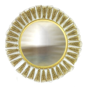 Antique Brass Mirror Frame with Luxury Craftsmanship for Vintage-themed - Product Image 3