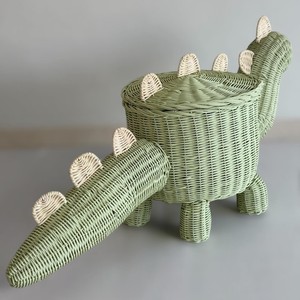<b>Dinosaur</b>-shaped hamper rattan storage basket containers top selling kid baskets <b>nursery</b> accessory - Product Image 6