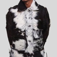 Chaqueta de Cuero con Pelo de Vaca Personalizada para Hombre 2026, Abrigo de Invierno Transpirable de Alto Gramaje, Chaqueta Original de Pelo de Vaca, Estilo Urbano