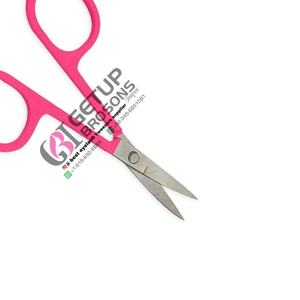 Tijeras de seguridad para bebés de color rosa, tijeras de acero inoxidable con punta redondeada para cortar el cabello y las uñas de bebés, herramientas de aseo para recién nacidos, instrumentos de belleza - Product Image 5