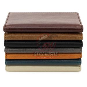 Cartera de Cuero de Color Sólido al por Mayor con MOQ Bajo, Cartera de Cuero de Diseño Personalizado de Alta Calidad a Precio de Fábrica, Gran Venta - Product Image 6