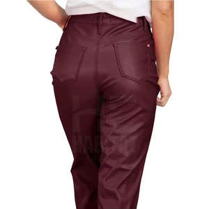 กางเกงหนังแท้สำหรับผู้หญิง แฟชั่นคุณภาพสูง ทนทาน หนังนุ่ม สวมใส่สบาย เหมาะสำหรับผู้ใหญ่ - Product Image 6