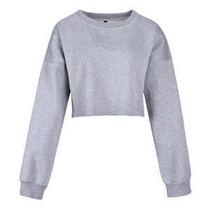 Sweatshirts et pulls à capuche pour femmes en gros, pulls à capuche unis à col rond pour femmes, pulls à capuche courts - Product Image 6