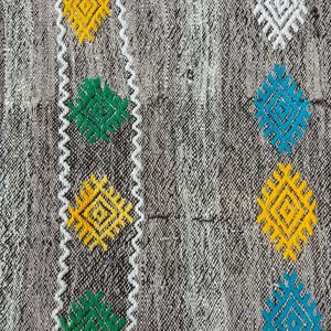 Vintage Small Rug 1.7x3.3 ft, <b>Brown</b> Yellow Floral Rug <b>Wool</b> - Product Image 5