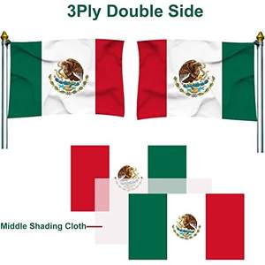 Bandera de México 2x3 de doble cara, bandera nacional mexicana para exteriores con 2 ojales de latón - Product Image 5