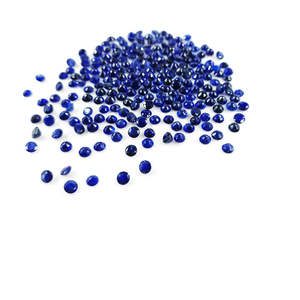 Saphirs bleus naturels de haute qualité de Bangkok, taille brillante, ronds calibrés de 3 mm et 4 mm, provenant de pierres précieuses naturelles - Product Image 1