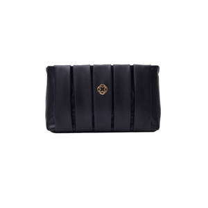 Bolso de hombro de cuero a rayas-negro - Product Image 5