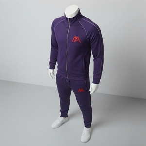 ชุดวอร์มสีม่วงสำหรับผู้ชาย เสื้อแจ็คเก็ตแบบมีซิปเต็มตัว กางเกงจ็อกเกอร์ ชุดกีฬา ชุดออกกำลังกาย ชุดวิ่ง ชุดฟิตเนส ชุดลำลอง ชุดออกกำลังกาย - Product Image 1