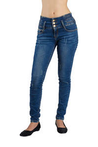 Top Selling Item Wholesale Custom Design Women Plus Size Mid Waist Straight <b>Jeans</b> Denim Pants OEM <b>Winter</b> Casual - Product Image 4