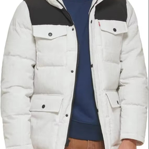 Veste matelassée d'extérieur pour homme avec col montant, fermeture éclair sur le devant, légère, isolée, matelassée, pour un usage quotidien - Product Image 1