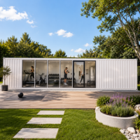 Studio de yoga modulaire en conteneur, isolation acoustique, salle de fitness extérieure pour la mise en forme, gymnastique, pratique avec toilettes et douche