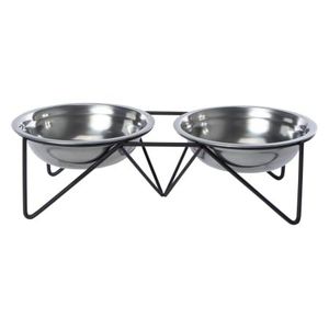 Comedero de metal artesanal para mascotas con diseño de cuenco hecho a mano y estructura estable para un uso diario con estilo - Product Image 4