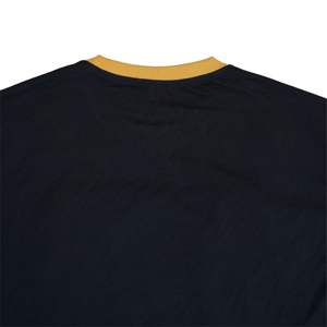 <b>Black</b> Cotton Premium Ringer <b>T</b>-<b>Shirt</b> | Men's Fraternity Curved Hem <b>Shirt</b> with Chenille Embroidery Letters Greek Apparel - Product Image 4