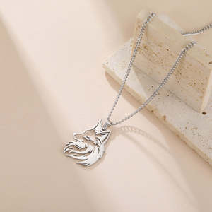 Colgante de Moissanita con Cabeza de Zorro, Plata de Ley 925, Chapado en Oro de 14K, Joyería Minimalista para Amantes de los Zorros, Mujeres y Hombres - Product Image 4