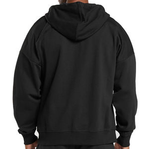 2025เสื้อฮู้ดผ้าหนาสำหรับผู้ชายเสื้อสไตล์สตรีทโอเวอร์ไซส์ผ้าคอตตอนเนื้อหนา100% เทอร์รี่เนื้อผ้าเรียบใส่โลโก้ได้ตามต้องการ - Product Image 6