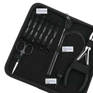 Microbead Remover Opener Plier Kit Heavy Duty Flat Crimping Plier <b>Hair</b> Parting Ring Loop Hook & Duckbill Sectioning <b>Clips</b> - Product Image 3