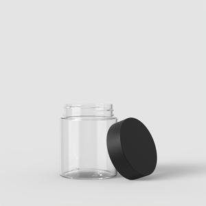 Capuchon CR noir transparent de qualité supérieure 4.5oz PET OEM ODM Service Vietnam Fournisseur PET Pot M0802 - Product Image 1