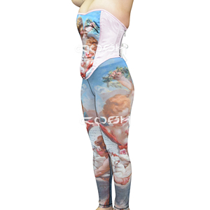 Conjunto de Moda con Corsé Estampado Sublimado y Leggings a Juego - Product Image 4