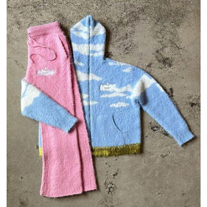 ชุดวอร์มลำลอง2ชิ้นสำหรับผู้ชายแจ็คเก็ตซิปเต็มตัวแขนยาวผ้าโพลีเอสเตอร์100% ออกแบบได้ตามต้องการสีโลโก้ขนาด - Product Image 2