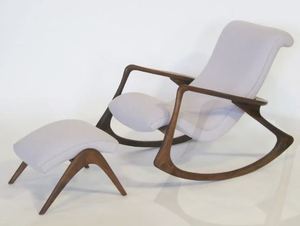 New Arrival European Vintage Design Carved Solid Teak Wood Rocking <b>Chair</b> <b>Recliner</b> Handmade Contemporary Wooden Bedroom Apartment - Product Image 3