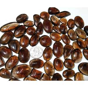 Cuarzo Champán Natural al por Mayor, Pulido por Ambos Lados, Tamaños Variados, Cabujón Suelto para Joyería, Cuarzo Champán de Formas Mixtas, Piedra Preciosa - Product Image 2