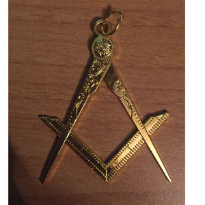 Masonic sticker in metal zinc alloy Freemason sticker Masonic Chain Collar Grand Past Master Jewel Gold Plated Freemason Mason - Product Image 3