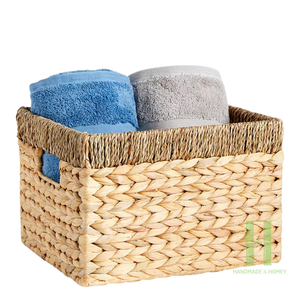 New Design Handwoven Water Hyacinth Storage <b>Basket</b> <b>Bathroom</b> Storage Boxes Woven Storage <b>Basket</b> From Vietnam Manufact - Product Image 4