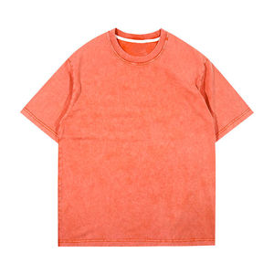 Camisetas Nuevas de Fabricación Propia, de Color Sólido, para Hombre, Estilo Holgado, Lavado Ácido, 100% Algodón Jersey, Cómodas, Talla Grande - Product Image 4