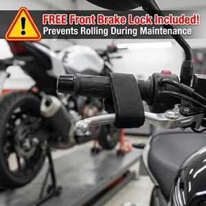 Support arrière universel pour moto JFG, avec coussin en caoutchouc rouge, hauteur réglable par vis, pour outil <span class=keywords><strong>de</strong></span> nettoyage <span class=keywords><strong>de</strong></span> jantes - Product Image 6