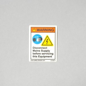 Etiqueta Adhesiva de Advertencia de Desconexión de Energía E15, Desconecte el Suministro de Energía, Servicio de Equipos Industriales, Etiqueta de Seguridad Resistente al Calor - Product Image 3