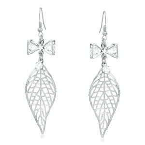 Urthn Fine Cuff Pendientes colgantes chapados en plata Diseño de hoja-1310602 - Product Image 1