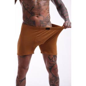 Calzoncillos Bóxer para Hombre, 100% Algodón, Color Mostaza, Transpirables, Suaves, Cómodos, Cintura Elástica, Tallas 48-66 - Product Image 4
