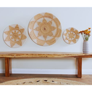 Wall Decor Set Good Quality Handmade <b>Seagrass</b> Woven Art Deco <b>Basket</b> Wall Handicraft Customizable Color & Size Made in Vietnam - Product Image 3