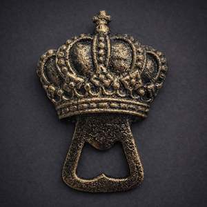 Cast Iron Royal Crown Bottle Opener Vintage <b>Antique</b> Design Strong Grip Durable Finish Perfect for Home Bar and Luxury Decor - Product Image 2