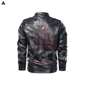 Veste en cuir pour homme, manches longues, logo personnalisé, dernier design, prix avantageux, disponible pour un usage décontracté. - Product Image 5