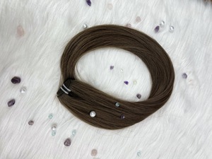 ผมต่อแบบชาวเรมี่ผมแท้สีน้ำตาลเย็นพร้อมโครงสร้างแข็งแรงสีสลาฟ - Product Image 5