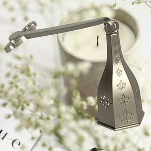 กระบวยเทียนสำเร็จรูปสีเงินพร้อมด้ามจับโลหะทรงกรวยสำหรับดับเปลวไฟที่ปลอดภัย - Product Image 1