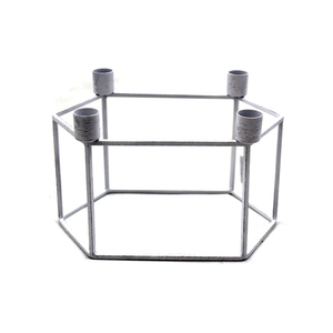 Best Seller Iron and <b>Glass</b> Advent Candle Holder Matt Black PC Home & Christmas Party Lighting Decoration Handmade Bulk - Product Image 3