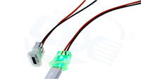 Prise USB de type C en plastique transparent Connecteur USB C translucide Indicateur LED Montage sur panneau Contact en cuivre pour application de puissance