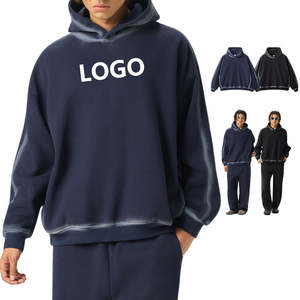 Vente en gros OEM Sweat à capuche de plein air pour hommes pas cher prix Top qualité pull 100% coton hommes Sun Faded Hoodies - Product Image 1