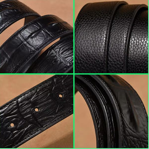 Ceinture en cuir véritable pour homme de haute qualité avec logo personnalisé, fabrication durable, design classique et finition haut de gamme pour les affaires - Product Image 2