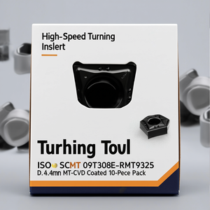 Insertos de Torneado de Alta Velocidad ISO SCMT 09T308E-RMT9325 D.4.4mm con Recubrimiento MT-CVD, Paquete de 10 Piezas - Product Image 3