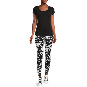 100% coton Fitness Wear taille adulte femmes Leggings nouveau dernier Style à la mode Spandex / Nylon bas prix femmes Leggings - Product Image 3