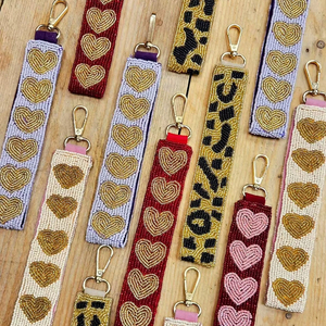 พวงกุญแจลูกปัดอินเดียแบบสั่งทำ ทันสมัย หรูหรา ประดับด้วยลูกปัดสวยงาม งานฝีมืออินเดีย ประดับด้วยลูกปัดเม็ดเล็ก สวยงามมีเสน่ห์ ใช้เป็นพวงกุญแจหรือพวงกระเป๋า - Product Image 1