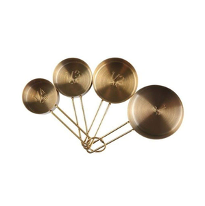 Cuchara medidora de latón personalizada de alta calidad, herramientas de cocina con logotipo personalizado, diseñador doble, venta al por mayor, precio a granel, hecho de Metal duradero - Product Image 1